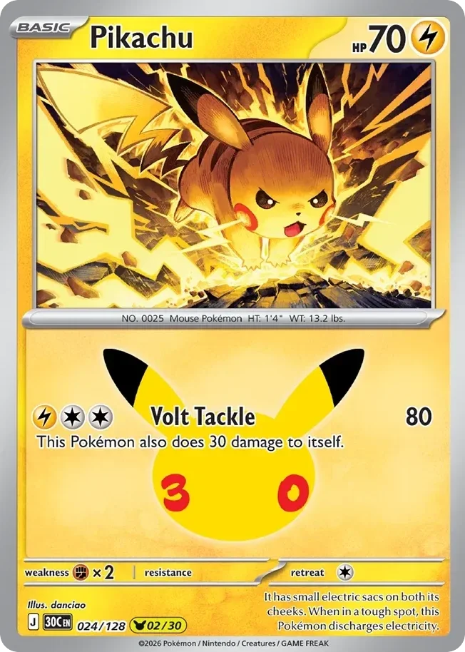 Pikachu 30C #024