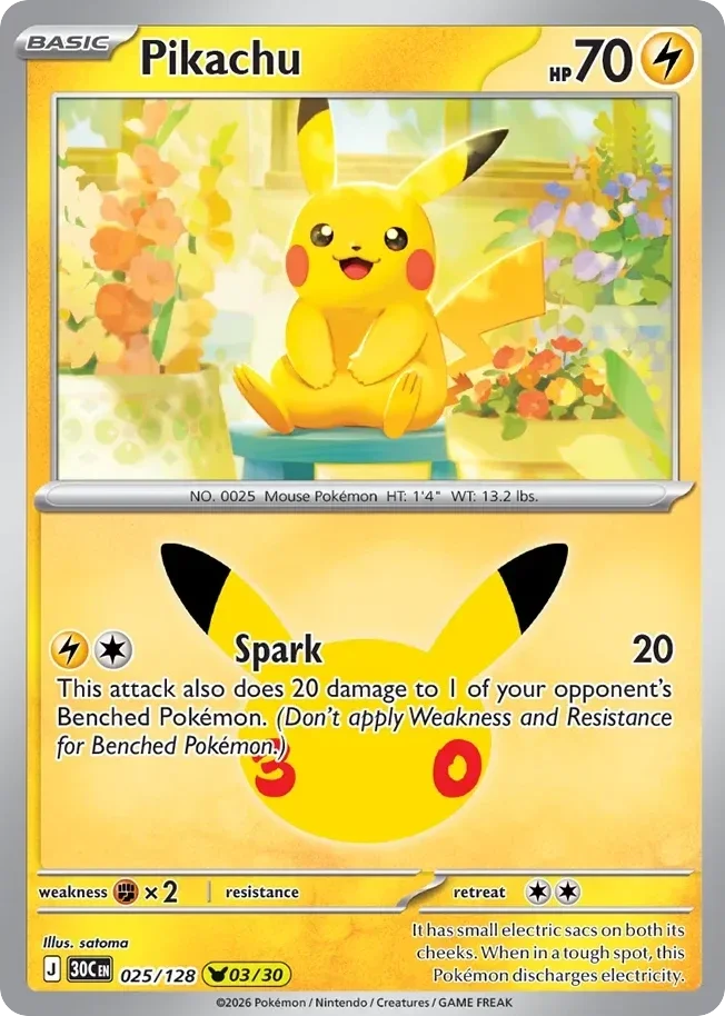 Pikachu 30C #025
