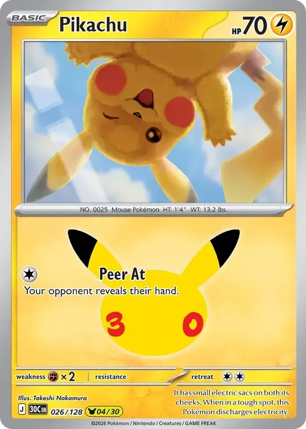 Pikachu 30C #026
