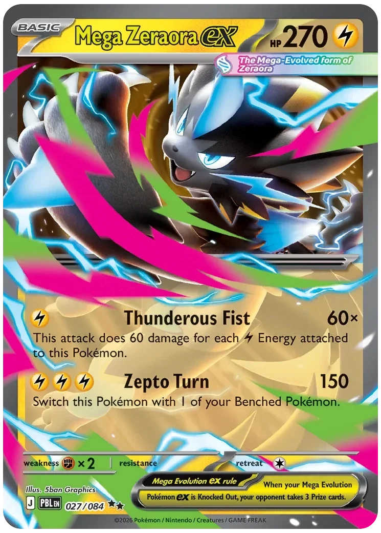 PBL #027 Mega Zeraora ex