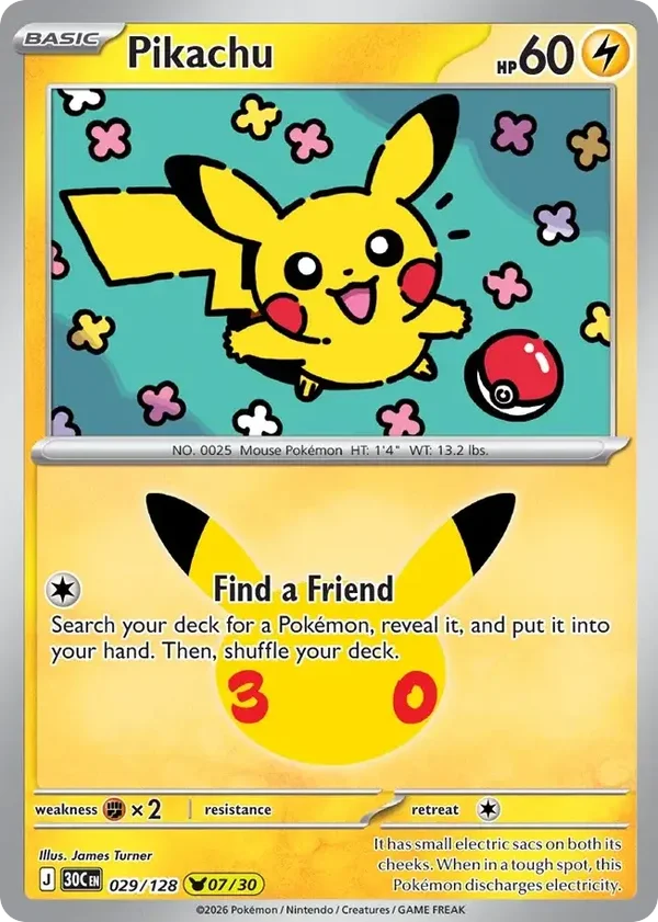 Pikachu 30C #029