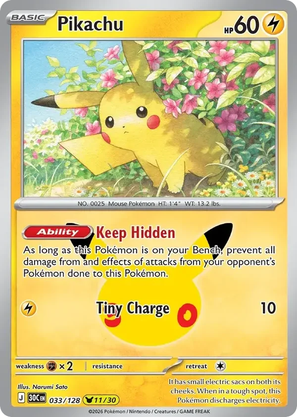 Pikachu 30C #033