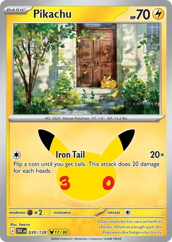 Pikachu 30C #038