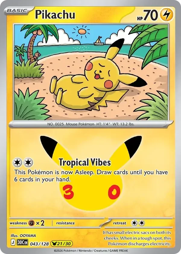 Pikachu 30C #043