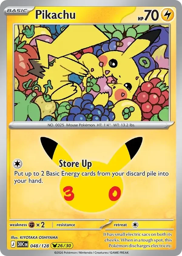 Pikachu 30C #048