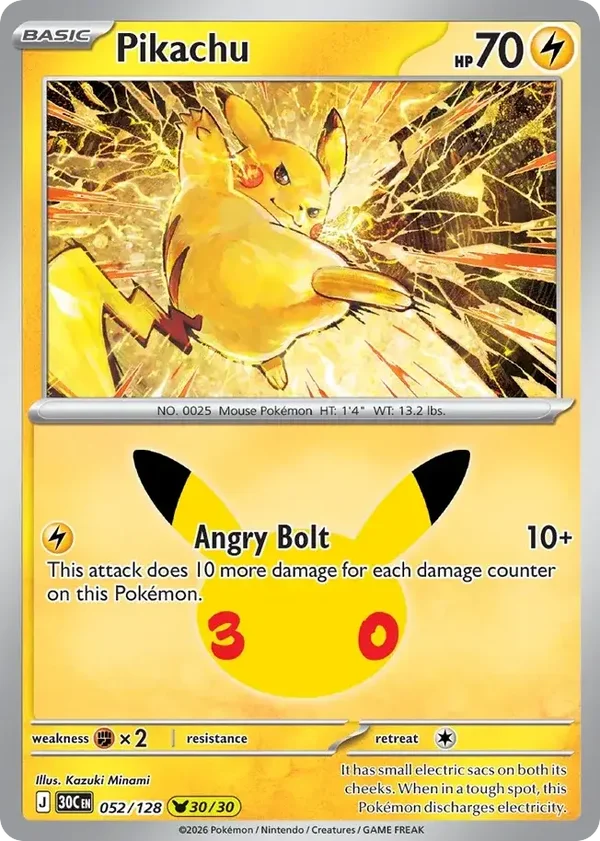 Pikachu 30C #052