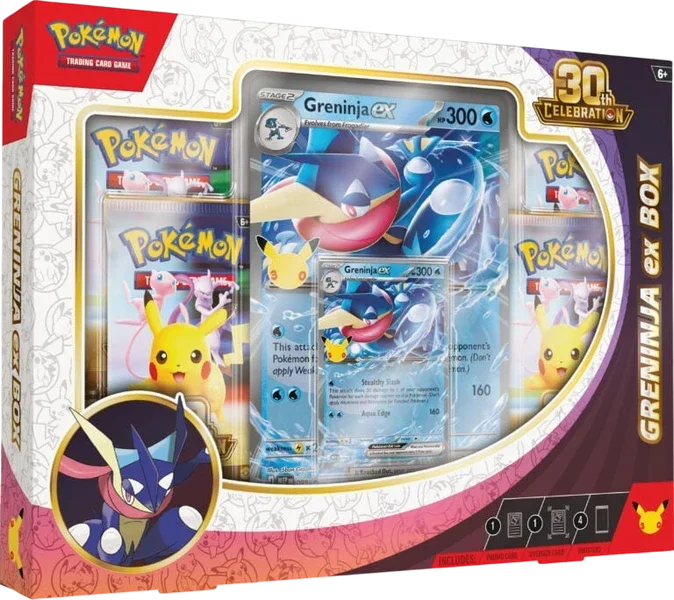 Pokémon TCG: 30th Celebration Pokémon ex Box—Greninja ex