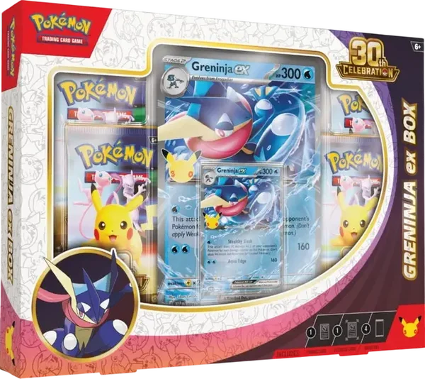 Pokémon TCG: 30th Celebration Pokémon ex Box—Greninja ex