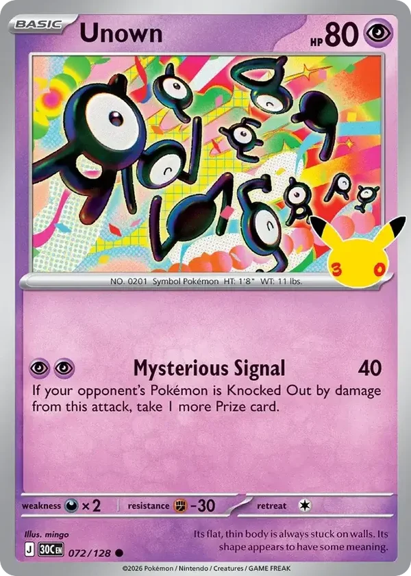 Unown 30C #072