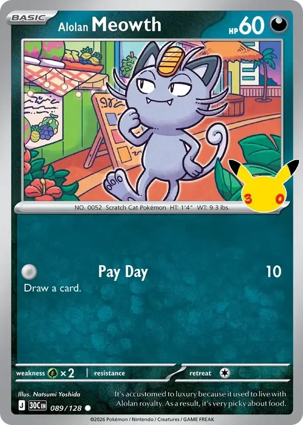 Alolan Meowth 30C #089