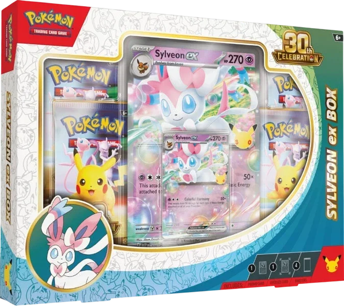 Pokémon TCG: 30th Celebration Pokémon ex Box—Sylveon ex