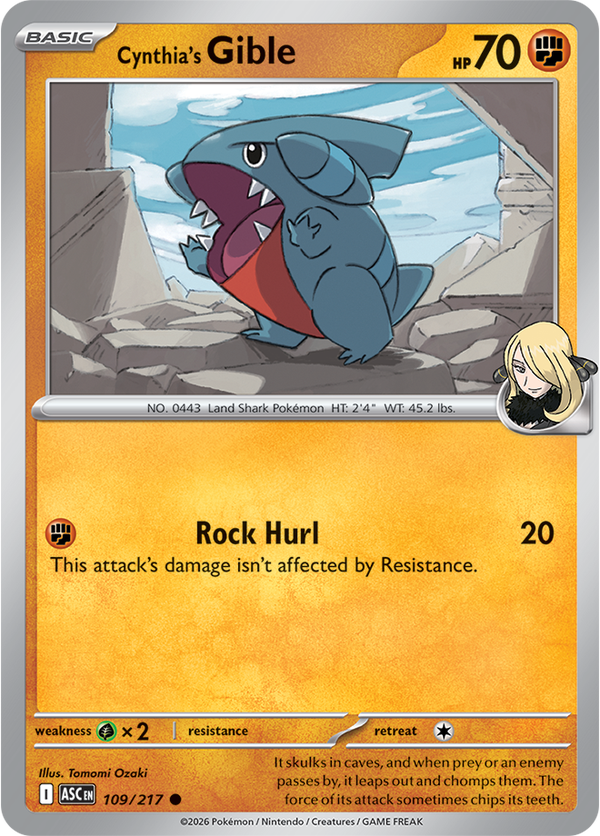 Cynthia's Gible ASC #109