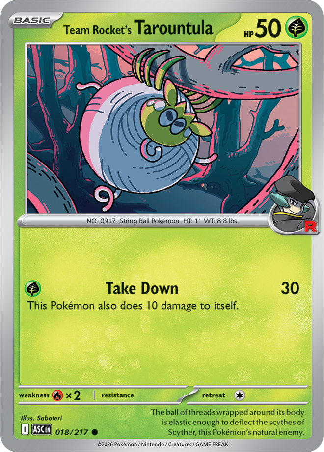Team Rocket's Tarountula ASC #018