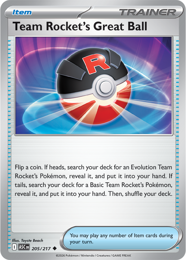 Team Rocket's Great Ball ASC #205