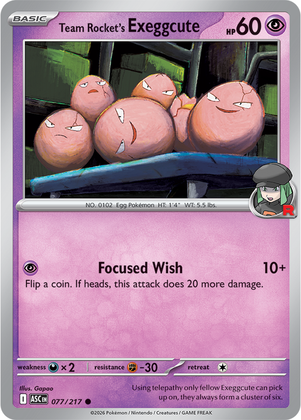 Team Rocket's Exeggcute ASC #077