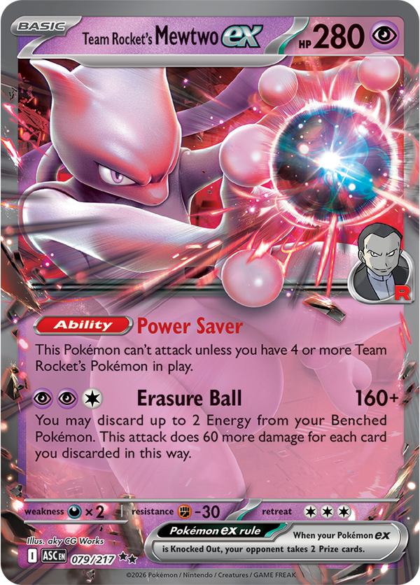 Team Rocket's Mewtwo ex ASC #079