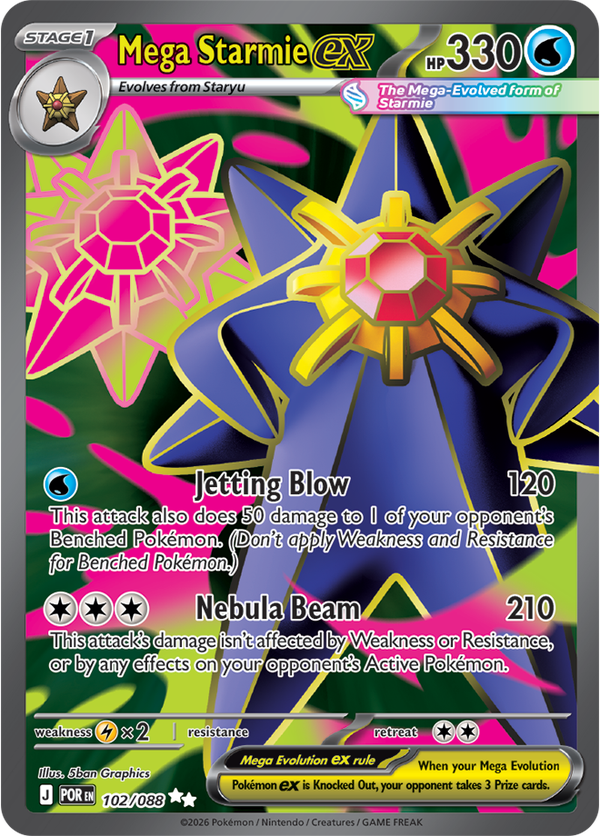 Mega Starmie ex POR #102