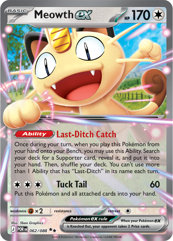 Meowth ex POR #062