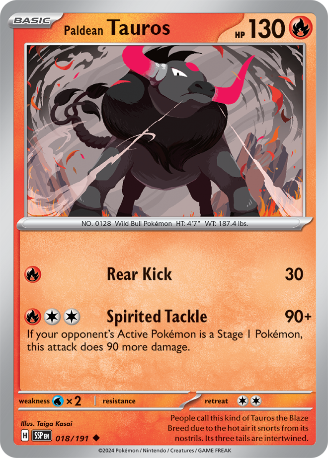 Paldean Tauros SSP #018
