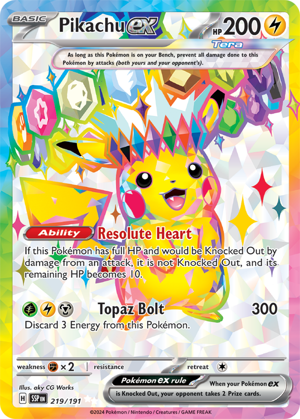 Pikachu ex SSP #219