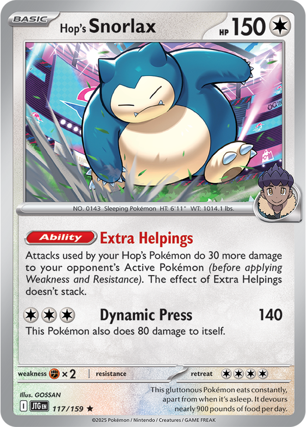 Hop’s Snorlax JTG #117
