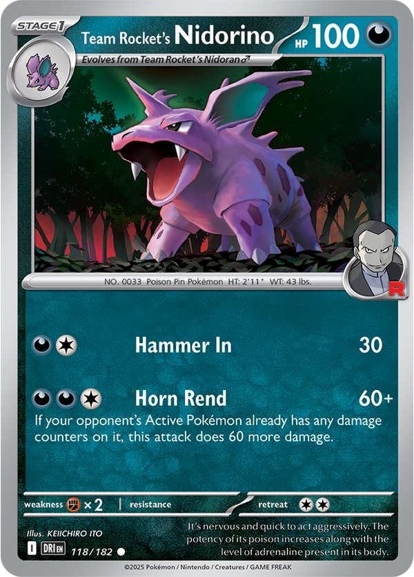 Team Rocket’s Nidorino DRI #118