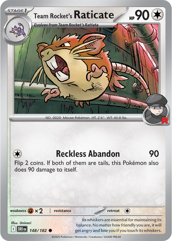 Team Rocket’s Raticate DRI #148