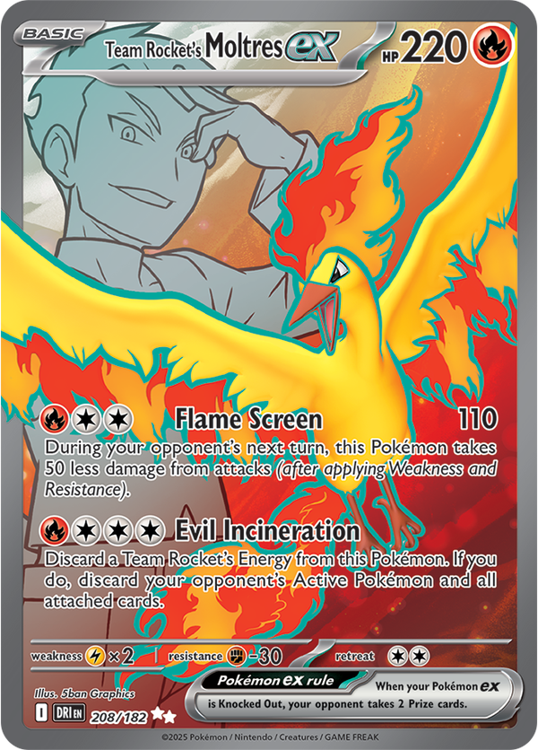 Team Rocket’s Moltres ex DRI #208