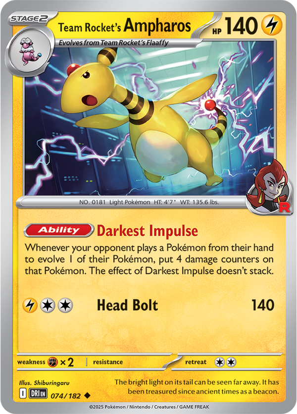 Team Rocket’s Ampharos DRI #074
