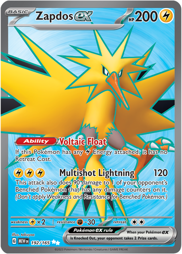 MEW #192 Zapdos ex