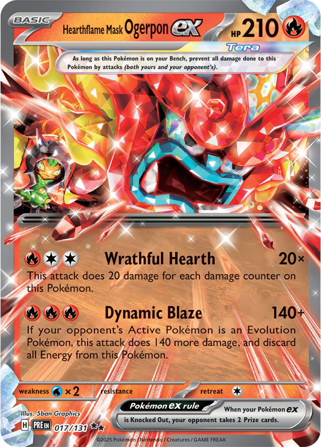 Hearthflame Mask Ogerpon ex PRE #017