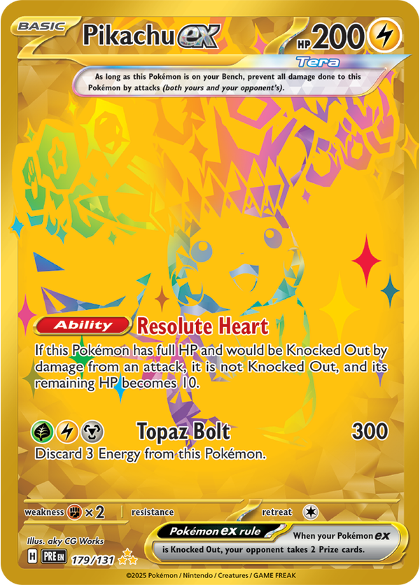 Pikachu ex PRE #179