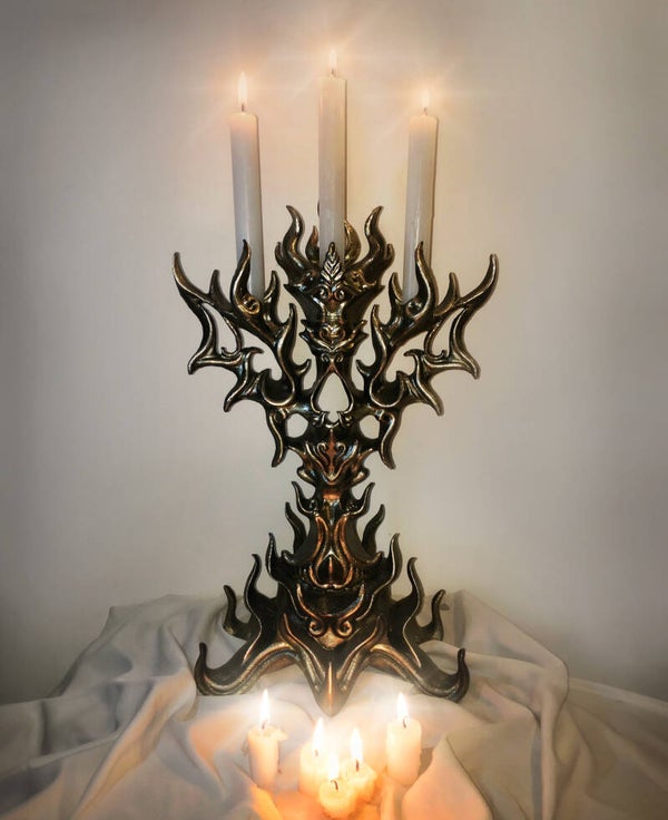 candelabro dorado mediano 29x25