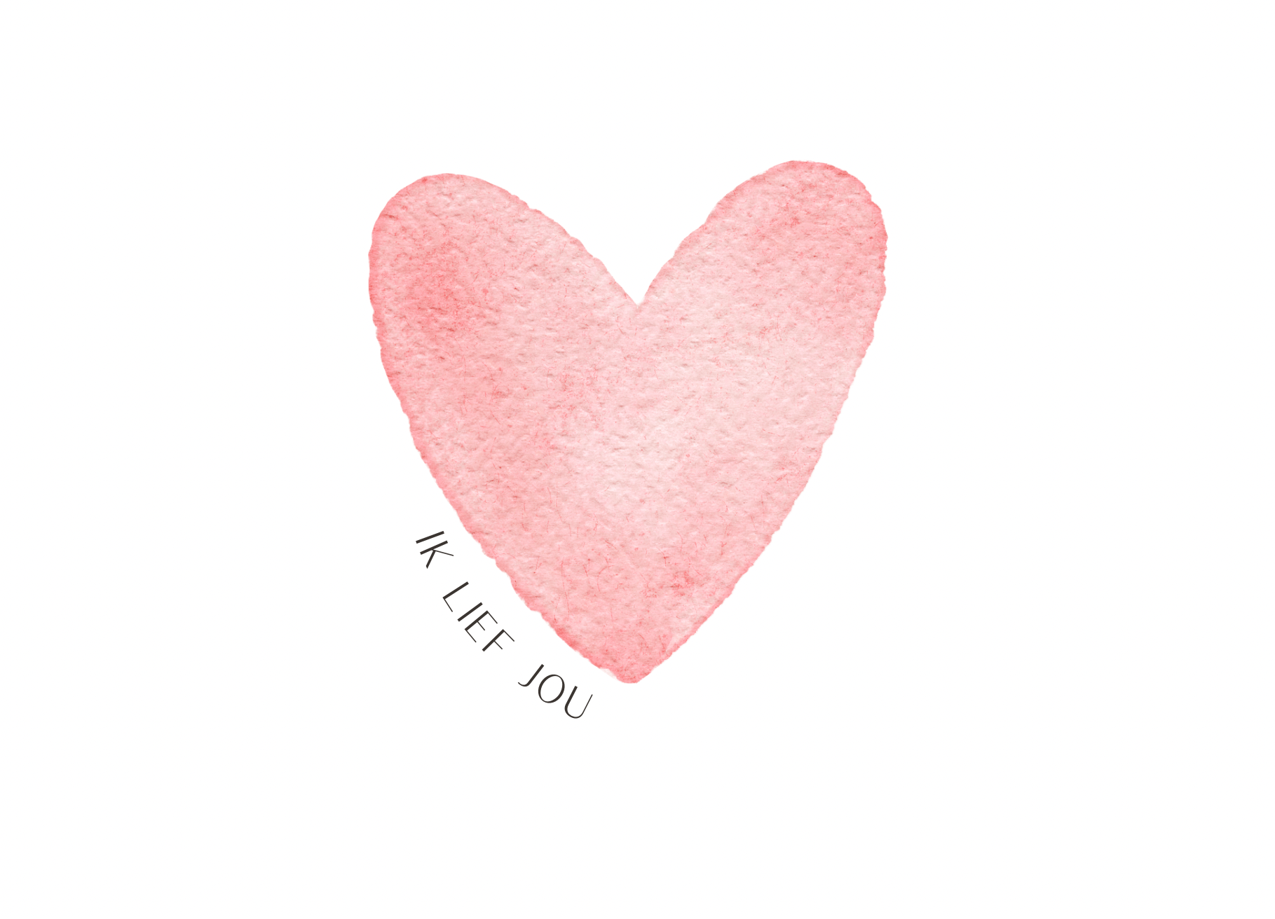 Ansichtkaart (5 stuks) A6 formaat ‘ik lief jou’