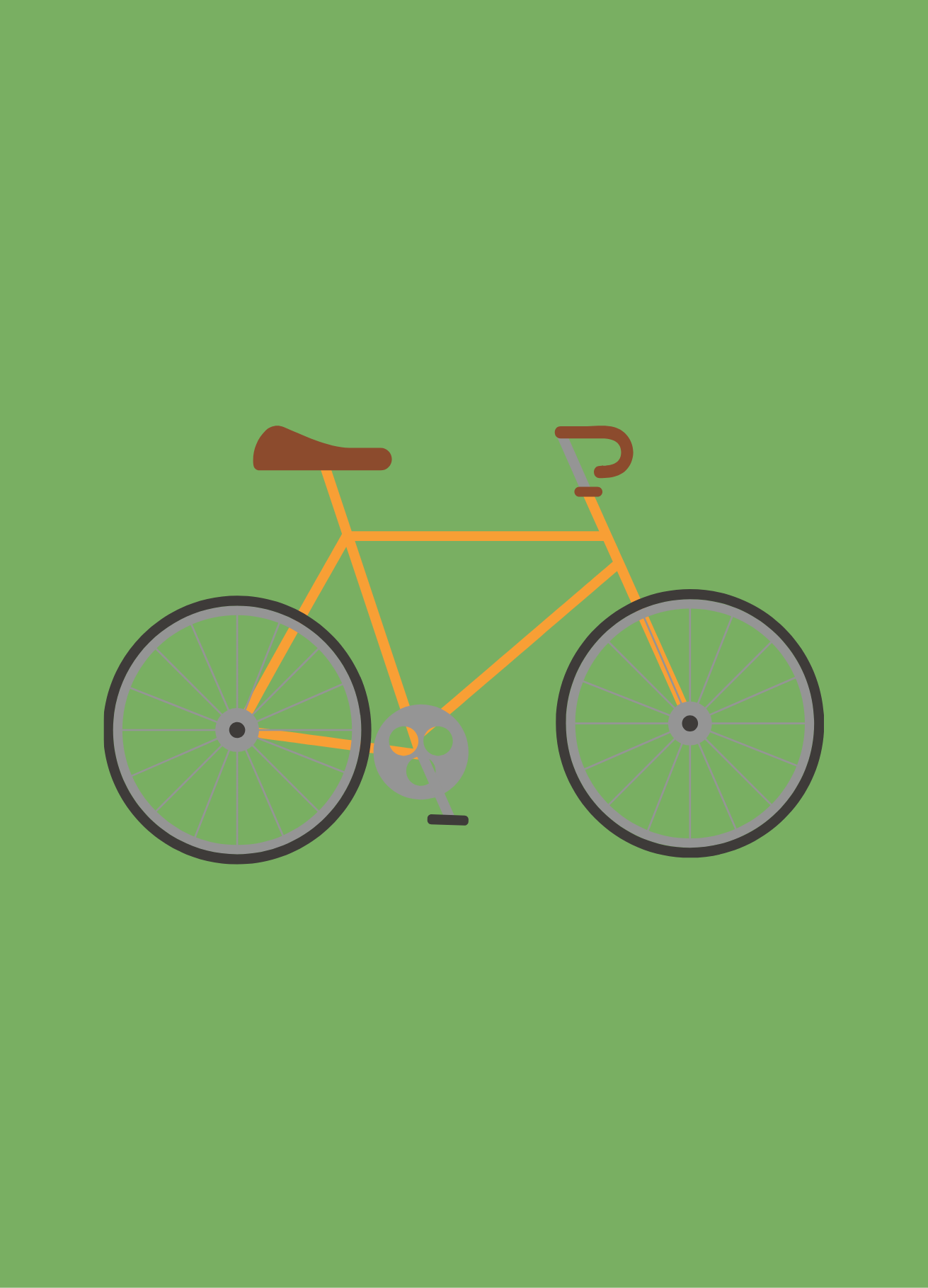 Ansichtkaart (5 stuks) A6 formaat ‘fiets’