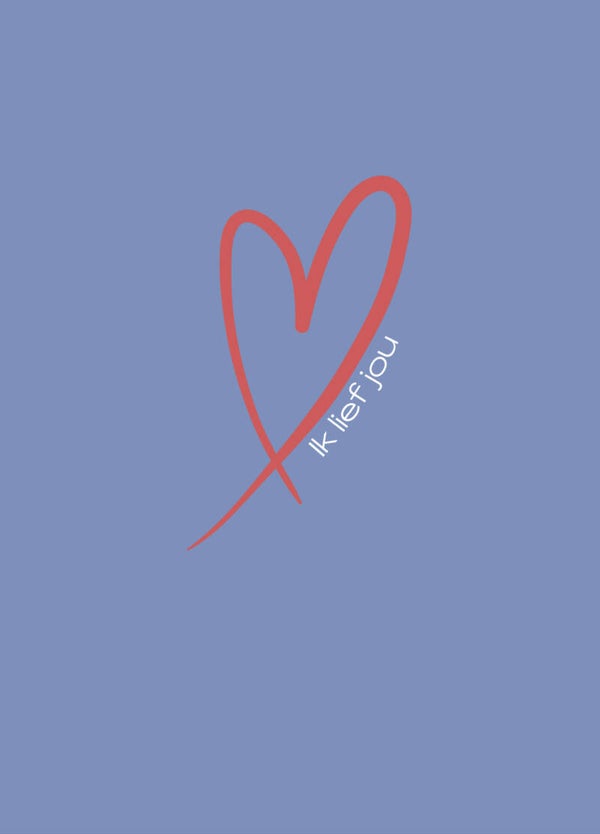 Ansichtkaart (5 stuks) A6 formaat ‘ik lief jou’