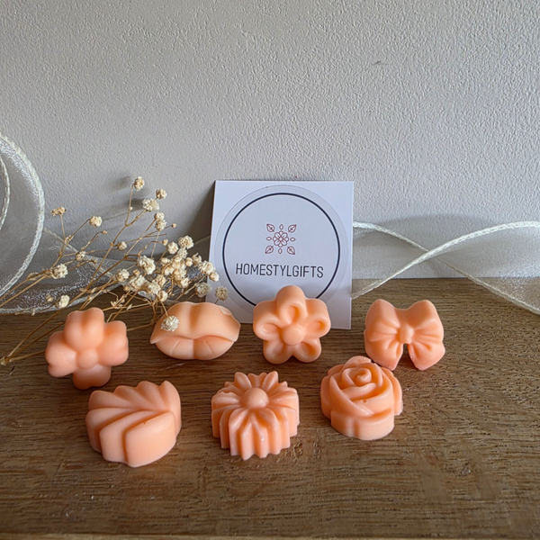 Vrolijke handgemaakte waxmelts - Baby soft 2/4/6 stuks