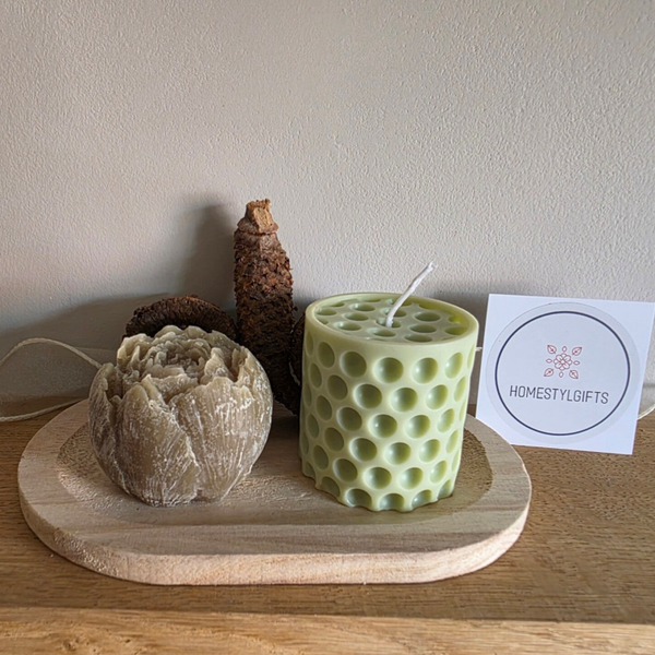 Pioenroos Amberblok Jasmijn & Kaars Giftset
