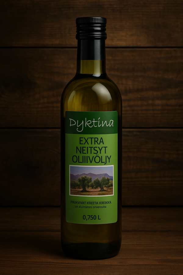 Cretan Olive Oil glass bottle 0.75 lt