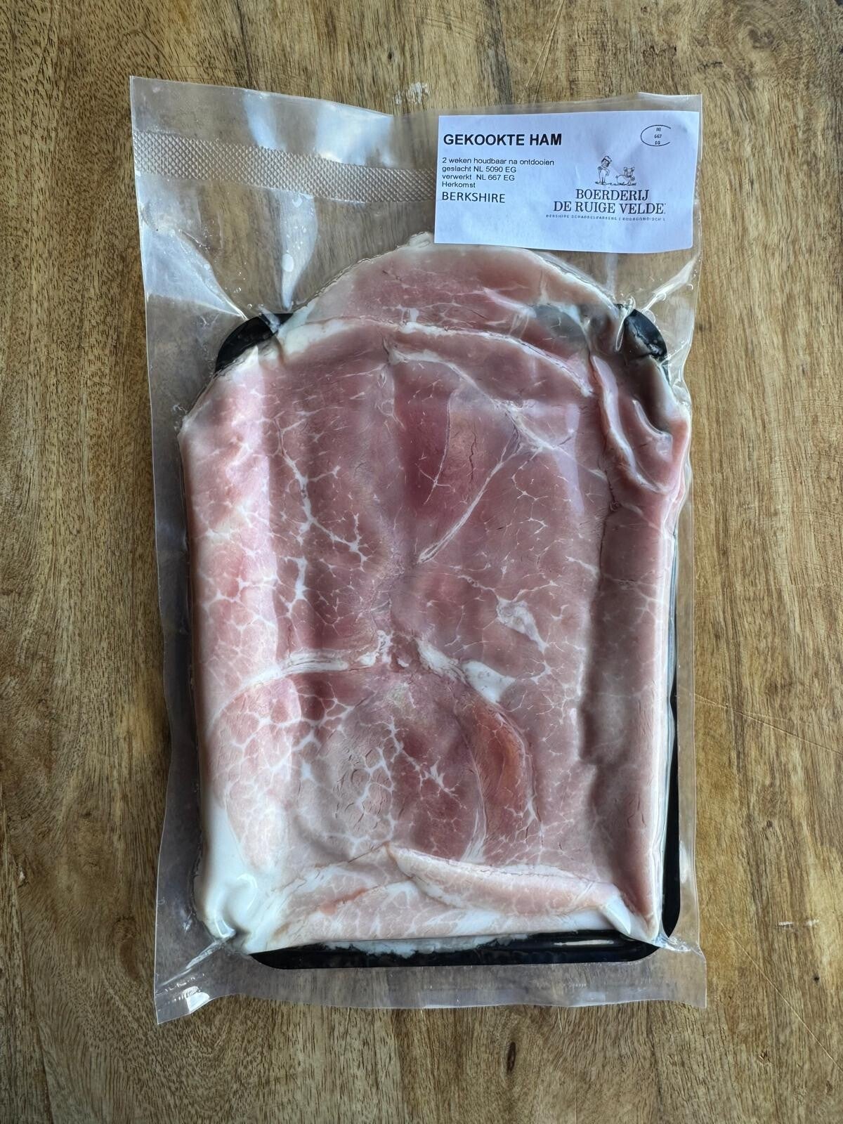 Boerenachterham gekookt