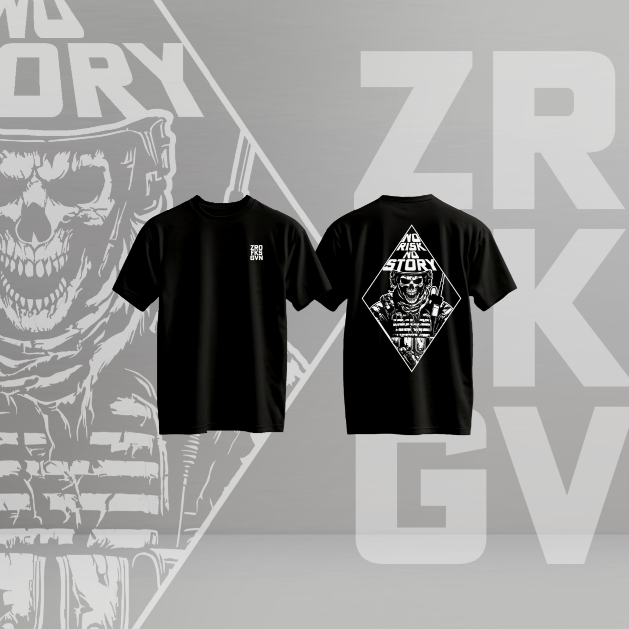 ZROFKSGVN No Risk No Story T-Shirt