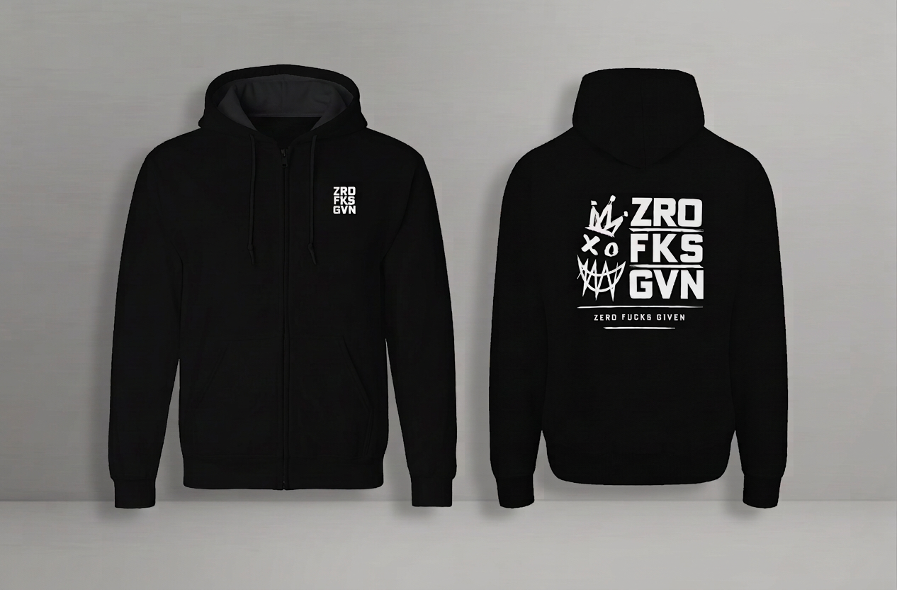 ZROFKSGVN / ZERO FUCKS GIVEN Zipperjacke / Zip Hoodie Crown