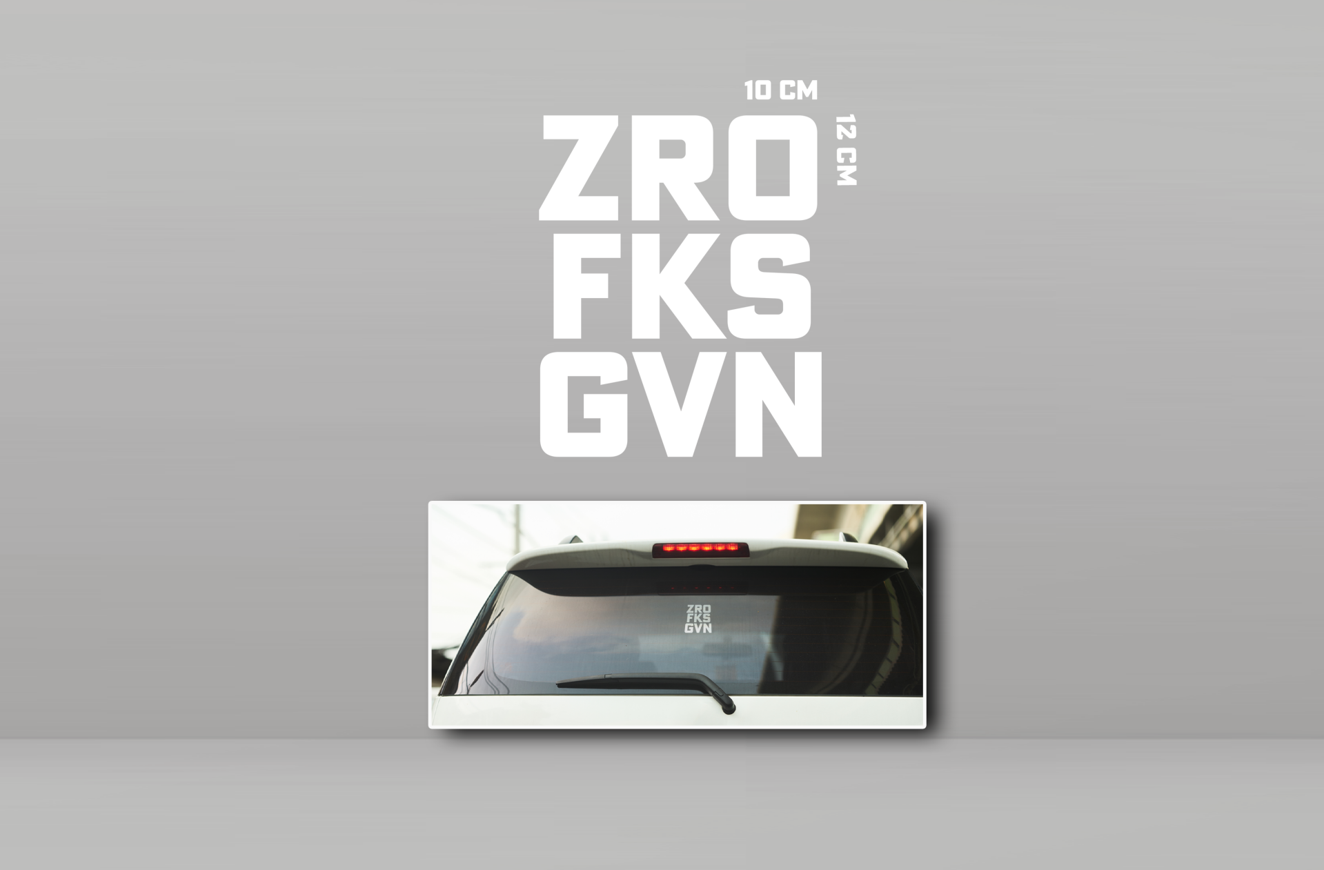ZROFKSGVN / ZERO FUCKS GIVEN Sticker Blocked