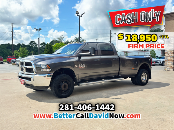 2015 RAM 3500 Tradesman Crew Cab 4WD Dually (Cash Deal)
