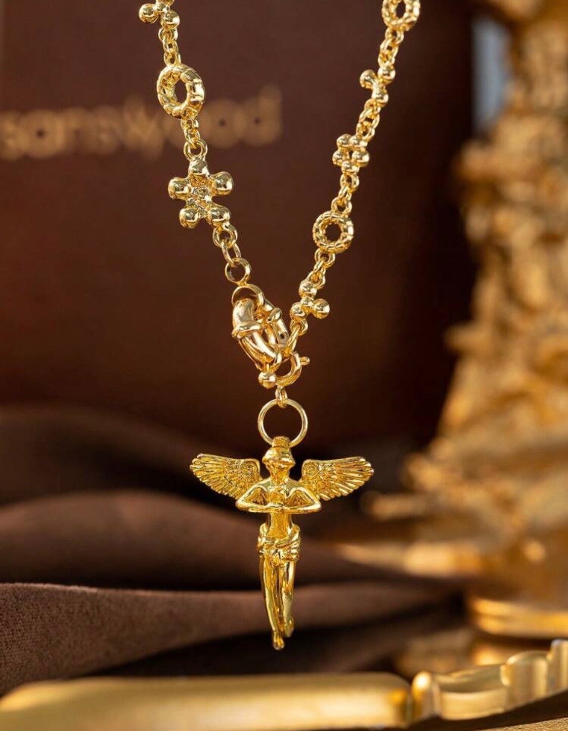 Guardian Angel Ketting Verguld