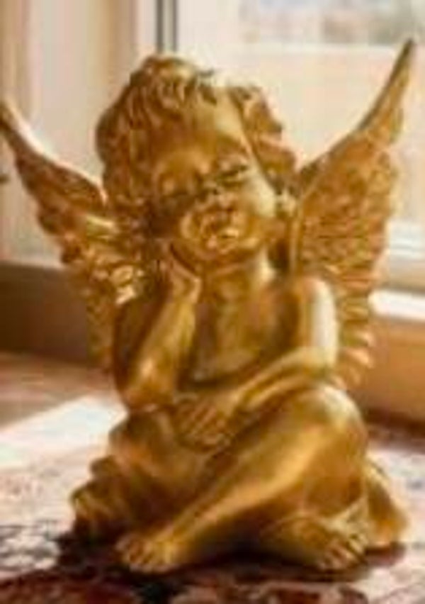 Guardian Angel beeldje, verguld