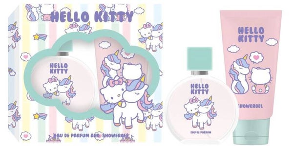 Hello Kitty - Giftset - Unicorn Cloud - Showergel + Water-Based Parfum - Cadeauset voor Kinderen - Geschenkset