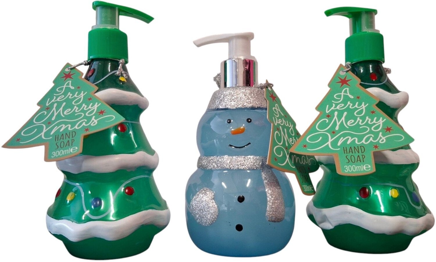 Handzeep warme vanille set van Kerstmis A Very Merry Xmas Hand Soap 300 ml - set van 3