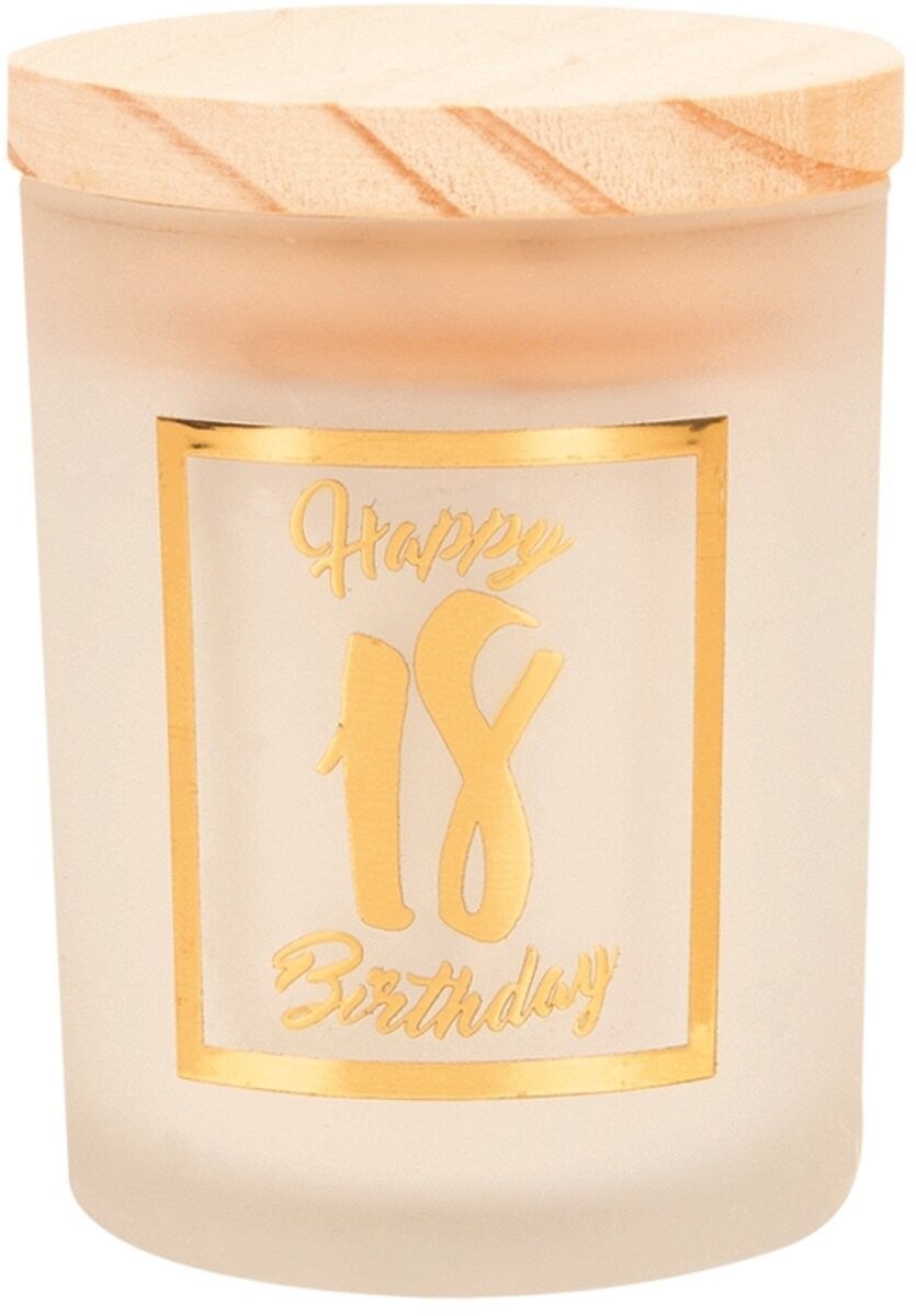 Paper Dreams Geurkaars Happy 18 Birthday Wit