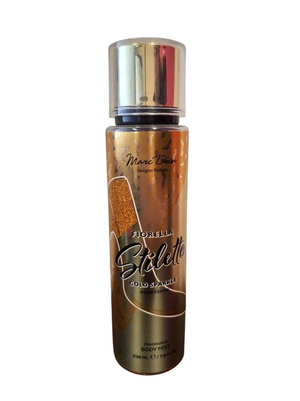 Marc Dion Fiorella Stiletto Gold Sparkle Body Mist voor Dames 236 ml